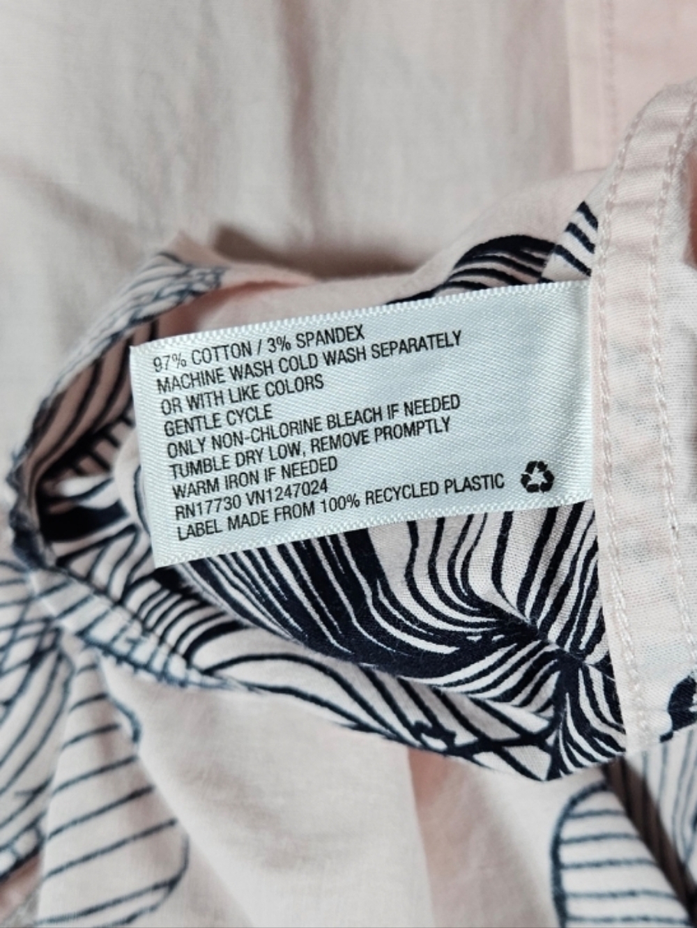 Goodfellow & Co Light Pink Short-Sleeve Floral Button-Down Shirt / Mens Large - Picture 11 of 11